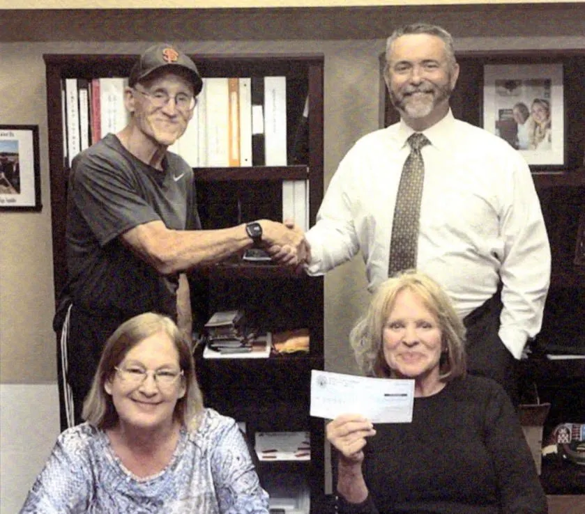 Tehama County DA donates ten thousand dollars to Tehama Together Board members for continuing youth and voucher programs